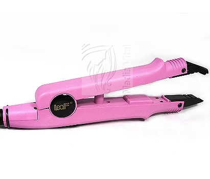 Wärmezange Pink 611 mit Temperatur + Hair Extensions Bürste