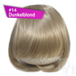 Pony Haarteil Clip In 25-30g Gerade Form Glatt #14 Dunkelblond + 2 Tressenclips