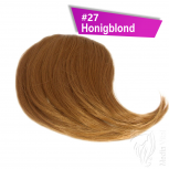Pony Haarteil Clip In 25-30g Seitliche Form #27 Honigblond + 2 Tressenclips