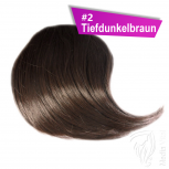Pony Haarteil Clip In 25-30g Seitliche Form #2 Tiefdunkelbraun + 2 Tressenclips