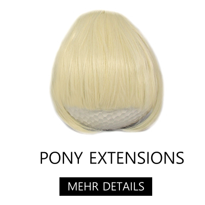 Pony Haarverlängerung - Clip In Pony Fake Pony Gerader Pony Seitlicher Pony